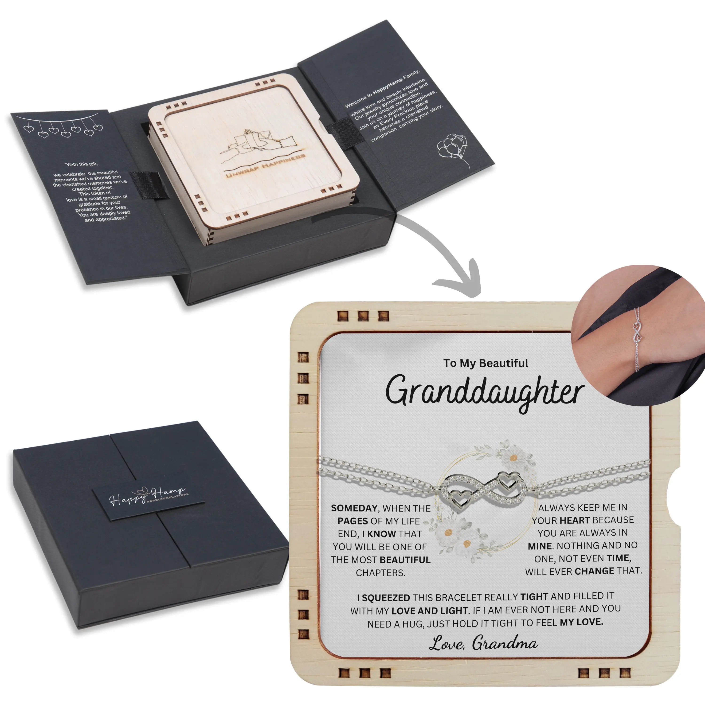 Always Keep Me In Your Heart - Granddaughter Bracelet