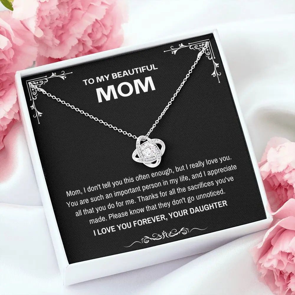 I Love You Forever Mom Necklace