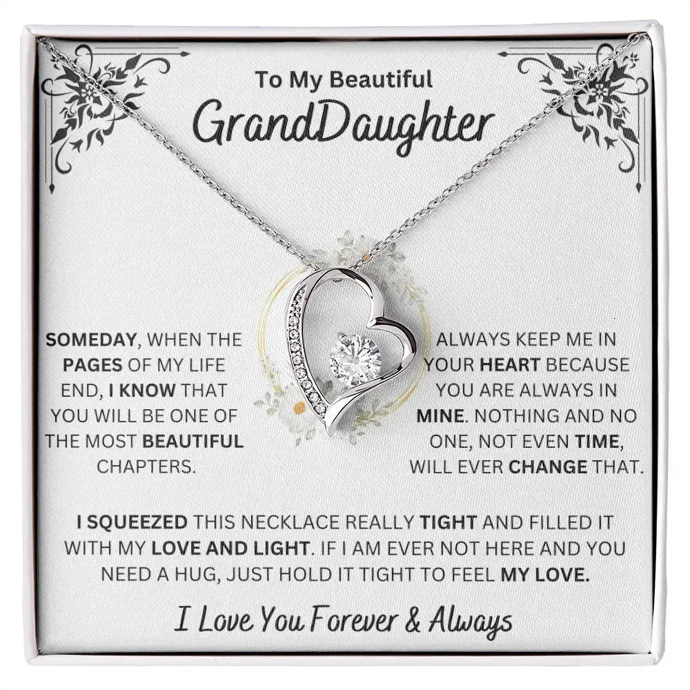 Always Keep Me In Your Heart - Granddaughter Necklace